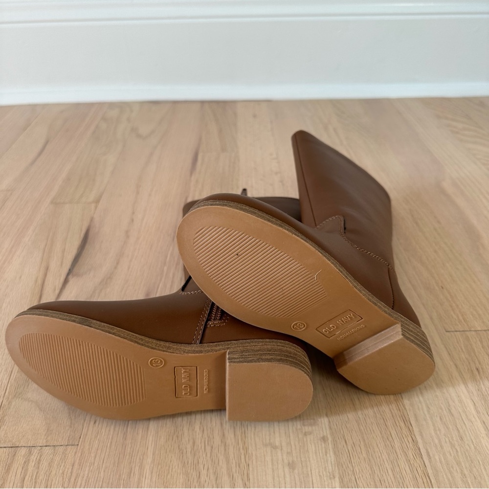 Old Navy Faux-Leather Tall Riding Boots Size 13 - Picture 7 of 8